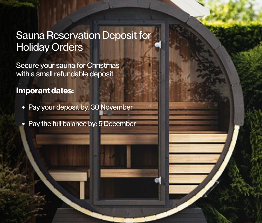 Sauna Reservation Deposit for Holiday Orders