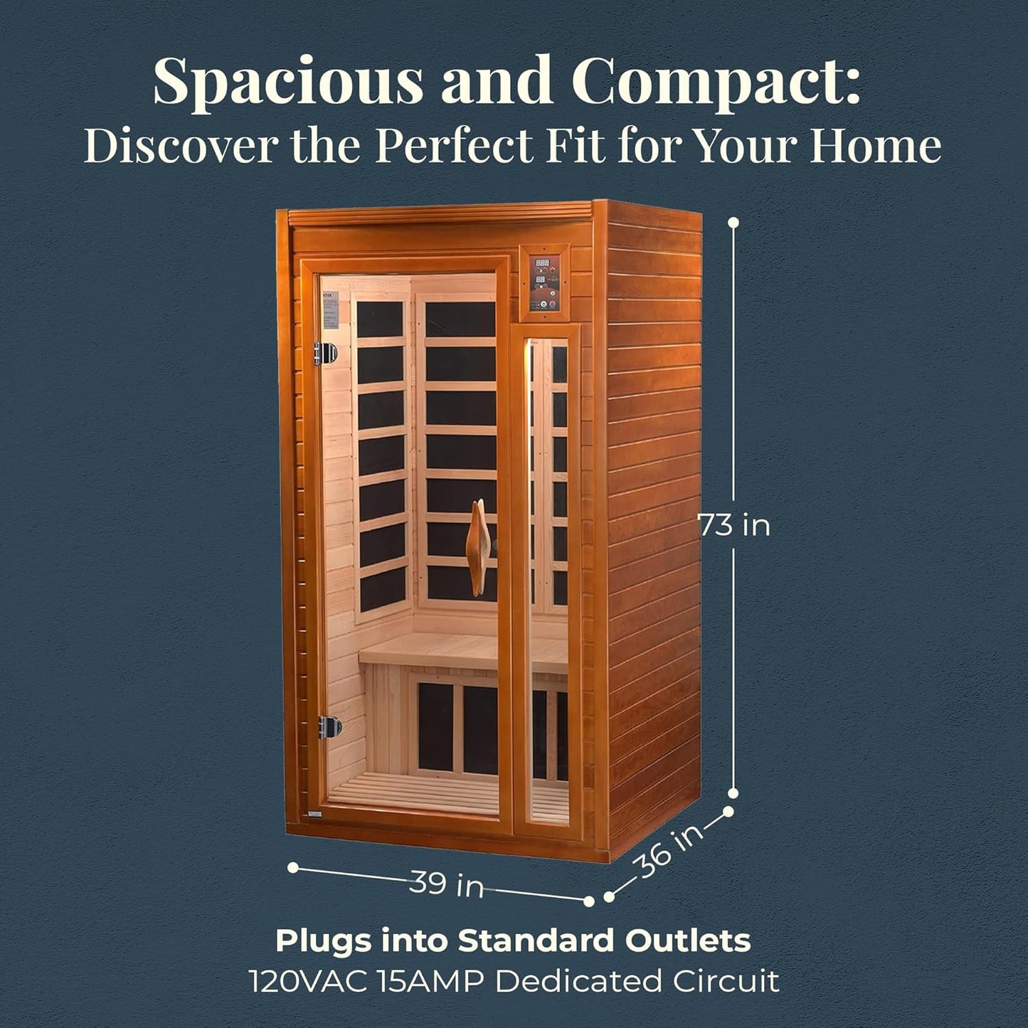 Dynamic Barcelona 1 person Low EMF FAR Infrared Sauna
