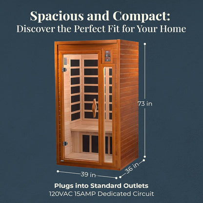 Dynamic Barcelona 1 person Low EMF FAR Infrared Sauna