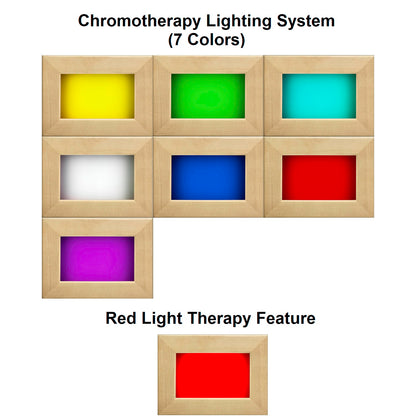 Full Spectrum PureTech™ 2-Person Near Zero EMF FAR Infrared Sauna with Red Light Therapy & Himalayan Salt Bar