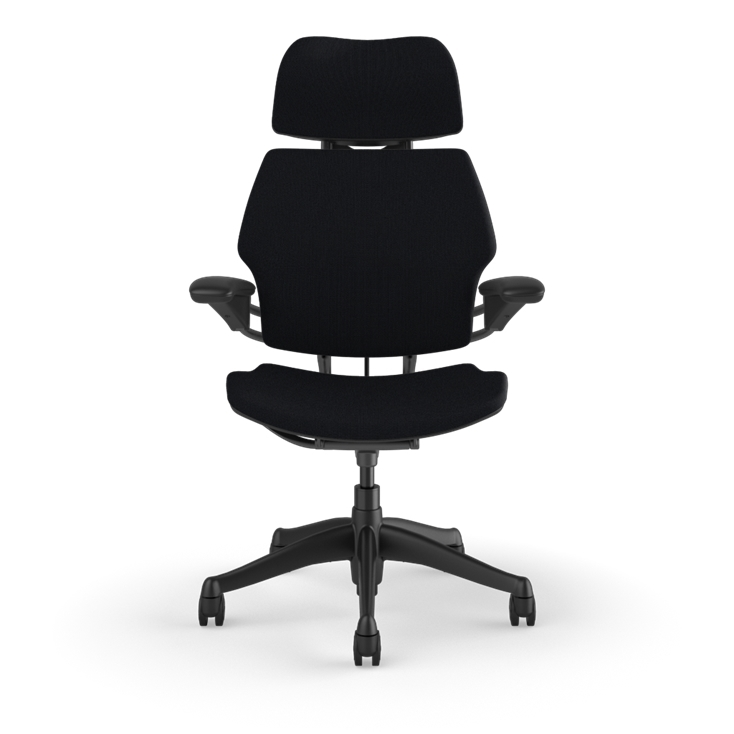 Humanscale Freedom Chair – Quick Ship Edition (Black with Headrest)