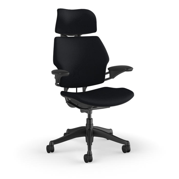 Humanscale Freedom Chair – Quick Ship Edition (Black with Headrest)