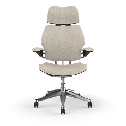 Humanscale Freedom Chair – Elle Ivory Edition (Headrest, Premium Wool Bouclé)