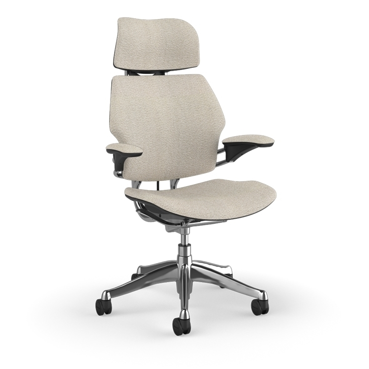 Humanscale Freedom Chair – Elle Ivory Edition (Headrest, Premium Wool Bouclé)