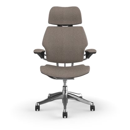 Humanscale Freedom Chair – Elle Taupe Edition (Headrest, Premium Wool Bouclé)