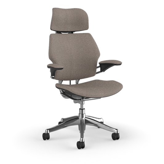 Humanscale Freedom Chair – Elle Taupe Edition (Headrest, Premium Wool Bouclé)