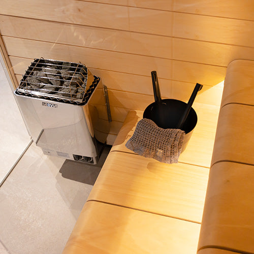 Harvia KIP45B, 4.5kW Sauna Heater, Built-In Controls with Rocks