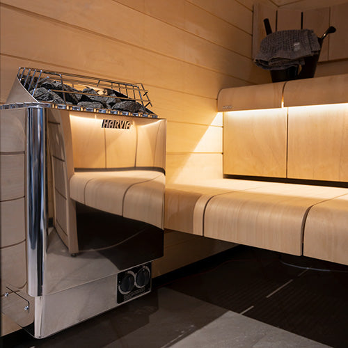 Harvia KIP45B, 4.5kW Sauna Heater, Built-In Controls with Rocks