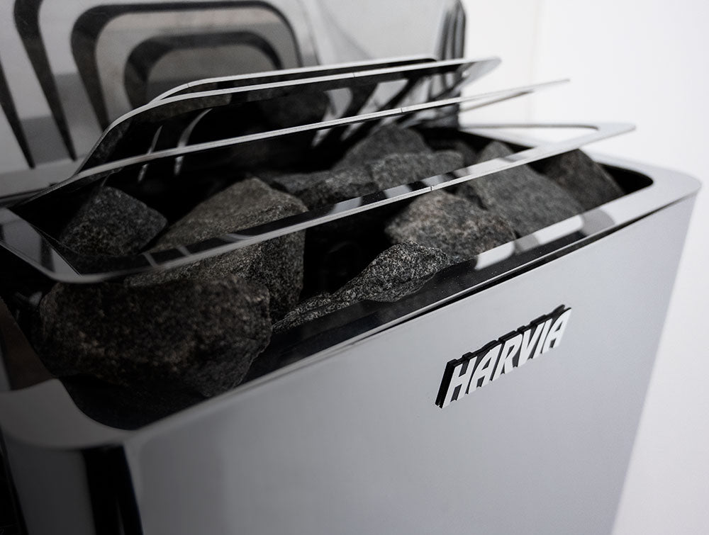 Harvia The Wall SW60 with Rocks (Black Steel)