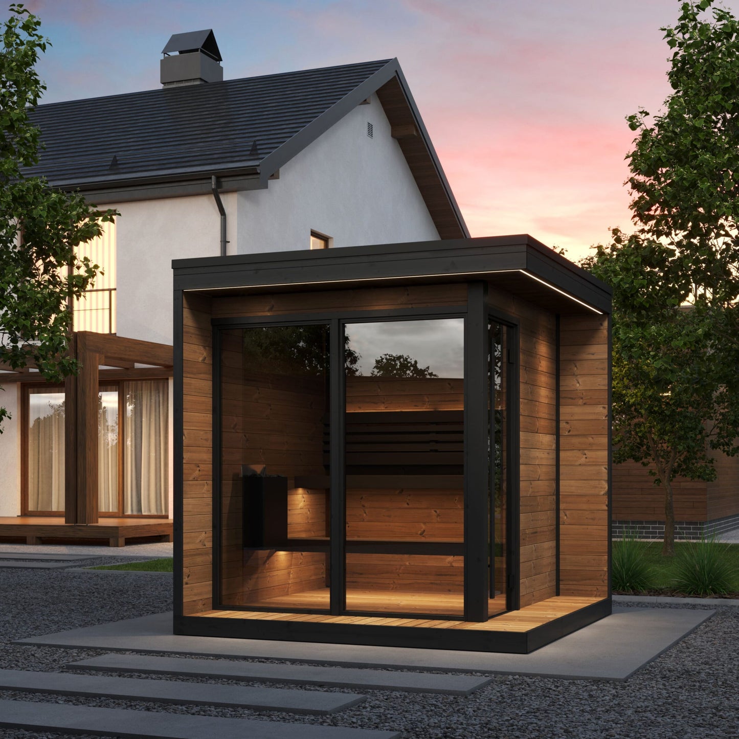 Saunalife 6-Person Outdoor Luxury Sauna – Garden Series GL6 Model