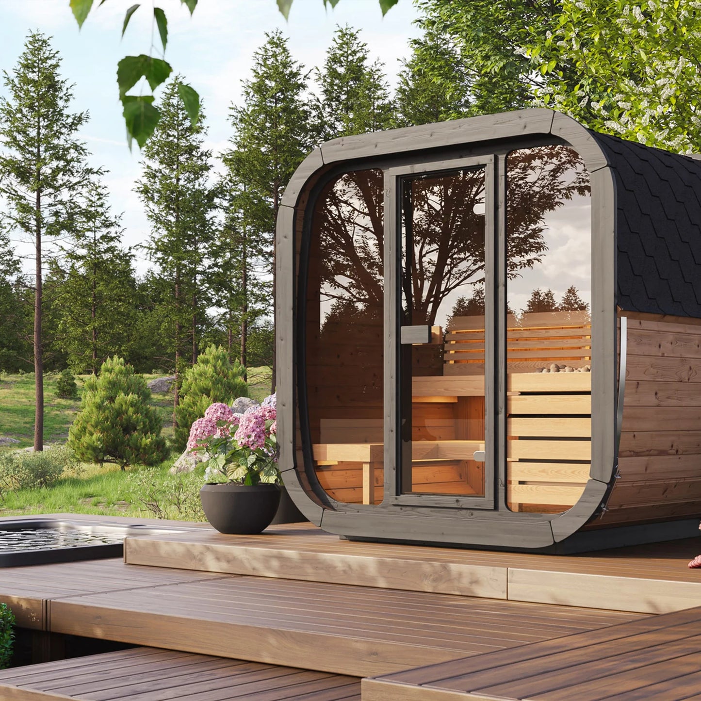 Saunalife 4-Person Luxury Cube Sauna